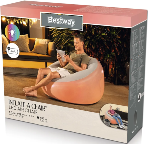 Купить Bestway, Надувное кресло 97х102x71см Inflate-A-Chair с Led подсветкой на батарейках-7.png